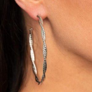 Totally Throttled - Silver Hoop Earrings